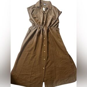 Old Navy Women's Midi fashion Dress — Olive Green — Size M Petite — NWT